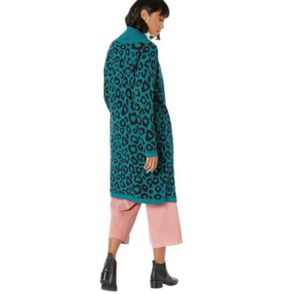 NWT BCBGeneration leopard print long cardigan XS - Picture 8 of 10